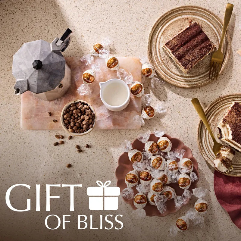 Luxury Lindt LINDOR Milk Chocolate Easter Egg with Tiramisu Truffles β 260g Gift Box