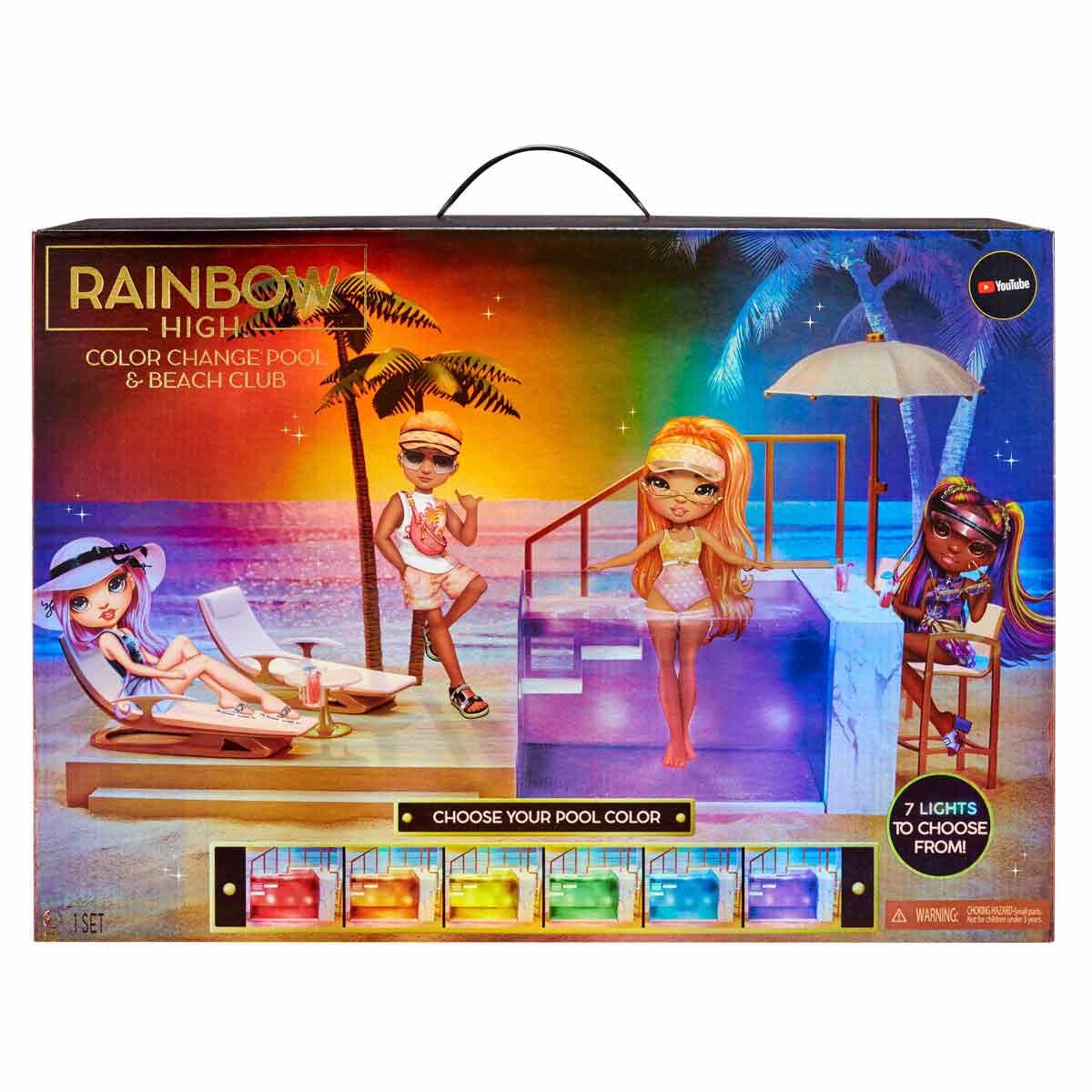 Rainbow High Pacific Coast Colour Change Pool & Beach Club Playset