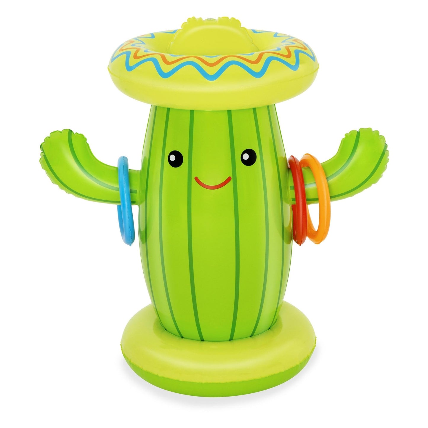 Bestway 52381 Inflatable sprinkler, Cacti water fun with ring toss, Summer Outdoor Games, Pvc