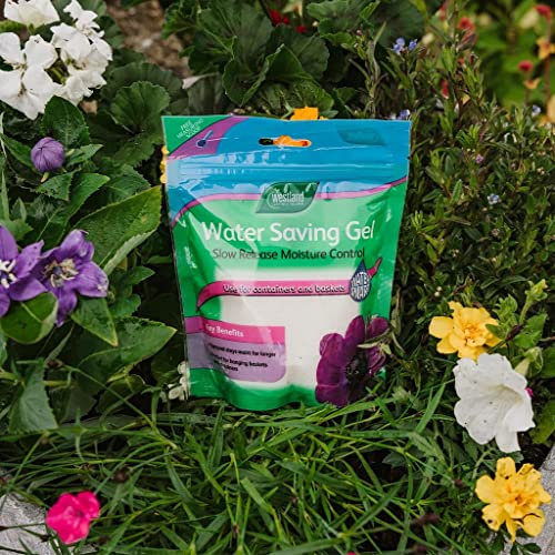 Plant Water Saving Retention Gel - Pack of 2 x 250g Slow Release Garden Compost Moisture Control for Outdoor Plants, Houseplants, Flowerbeds or Vegetable Plots with Topline Card.