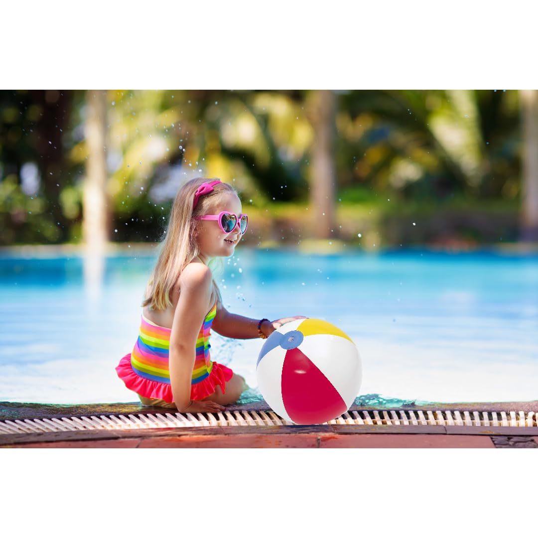 Bestway Swimming Pool Beach Ball - 3 x 20inch Multi-Coloured Beach Balls Inflatable Pool Floats with Unique Card. Pool Ball is Suitable for Holiday Games, Party Games for Kids.