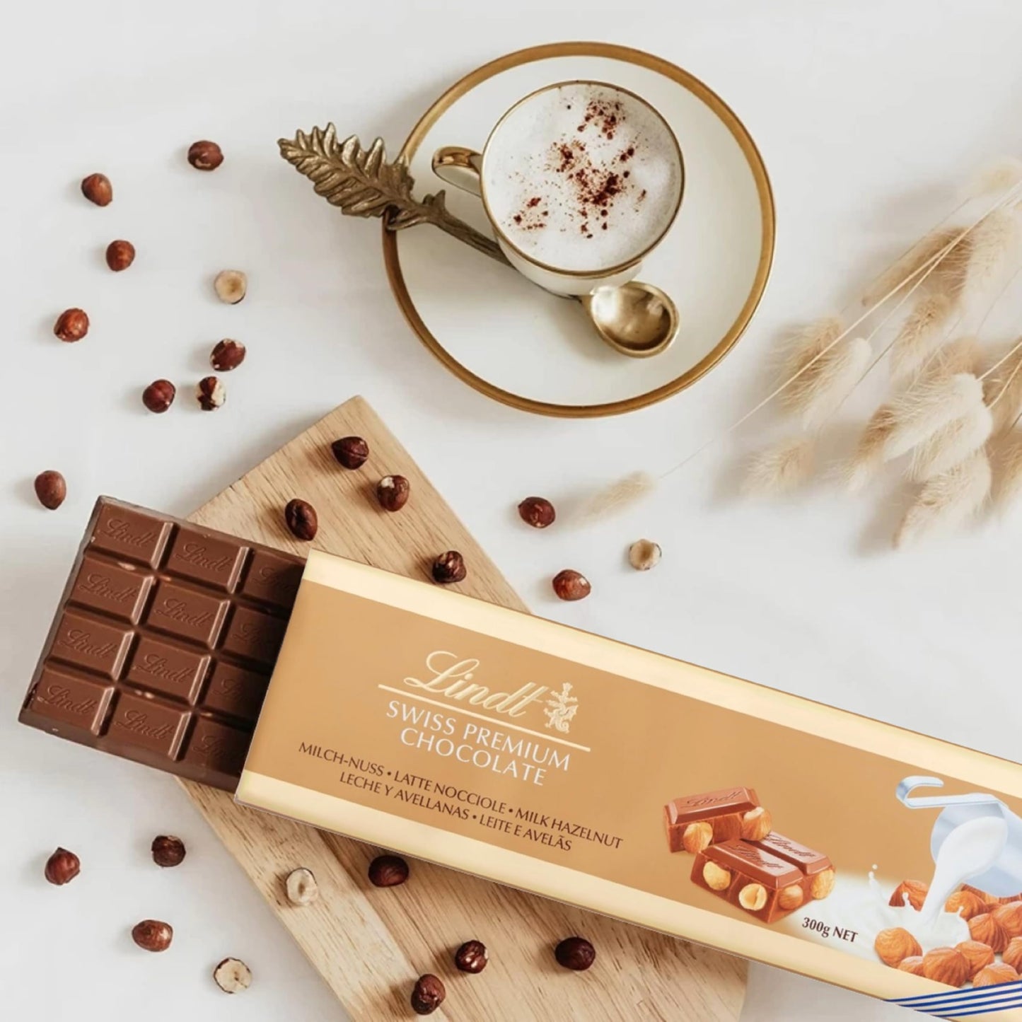Swiss Chocolate Bars Bulk Buy - Luxury 3 x 300g Irresistible Smooth Hazelnut, Milk Bar & Hazelnut - Raisins Golden Milk Chocolate Bars for Chocolate Hamper, Birthday Gifts with Topline Card