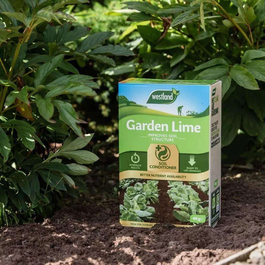 Garden Plant Food Fertiliser Bundle - 4kg Garden Lime Soil Conditioner & 1.5kg Epsom Salt Green Foliage Fertilizer for Growing Healthy and Stronger Garden Plants with Topline Card.