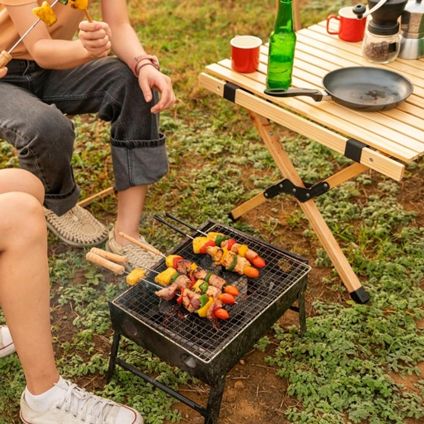 Big K BBQ Grill Lumpwood Charcoal - Quick to Light Real Lumpwood Charcoal Barbecues 5kg Bag with Topline Card for Outdoor Barbeque, Fire Pit, Camping BBQs