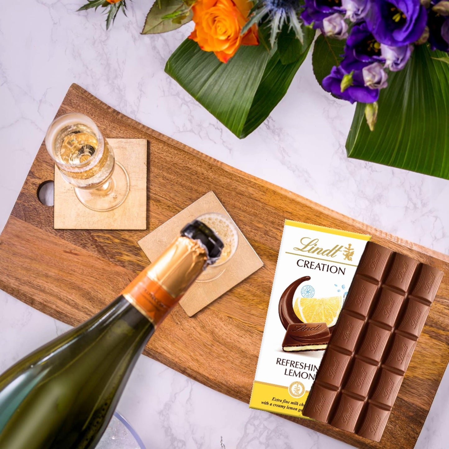 Lindt Creation Dessert Chocolate Bar Pack – 3 x 150g (Pistachio Delight, Delicate Crème Brûlée & Refreshing Lemon)