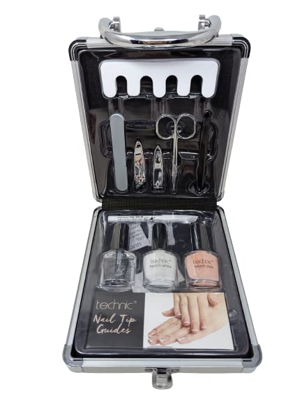 Technic French Manicure Gift Set - Nail Polish & Nail Clippers Kit. Ideal Present for Christmas, Stocking Fillers, Gift Set for Women, Birthdays, Grooming Starter Set with Topline Thank You Card.