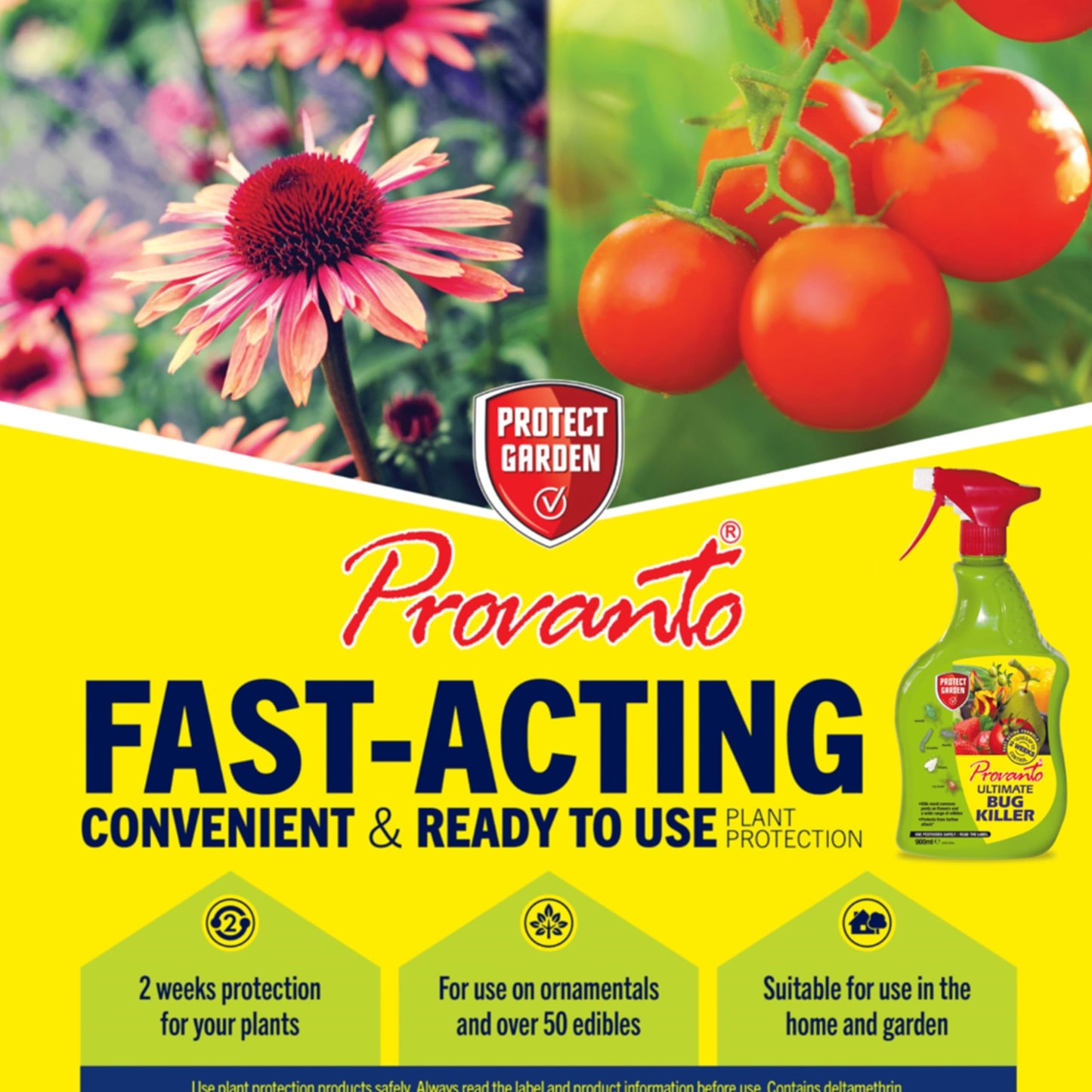 Bug Killer Spray for Plants Bundle - Fast Acting Ultimate Bug Spray 1L & Bug Clear Ultra 800m Fruit and Vegetable Plant Protection Pest Control Products with Topline Card for Indoor & Outdoor Plants