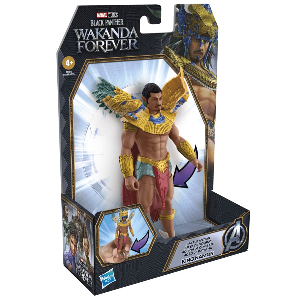 Hasbro Marvel Black Panther Wakanda Forever King Namor Action Figure 6in