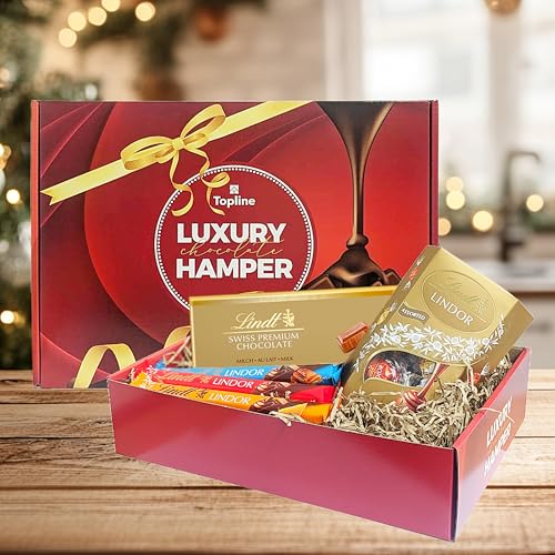 Chocolate Hamper for Birthday Gifts - Irresistible Smooth 3 x 38g Flavoured Chocolate Bars, Assorted Truffles Gift Box 200g & Swiss Milk Giant Chocolate 300g Chocolate Gifts for Women, Christmas Gifts
