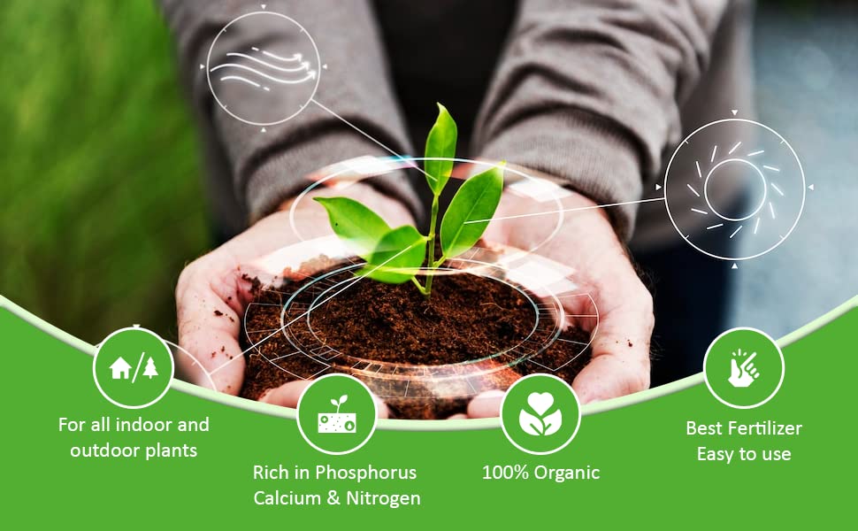 Bone Meal Plant Feed Fertiliser - Pack of 3 Easy to Use Plant Food 4kg Bonemeal Granules for Garden Plants with Topline Card. Rich in Calcium for Healthy Strong New Growth. Ideal for Trees and Shrubs.