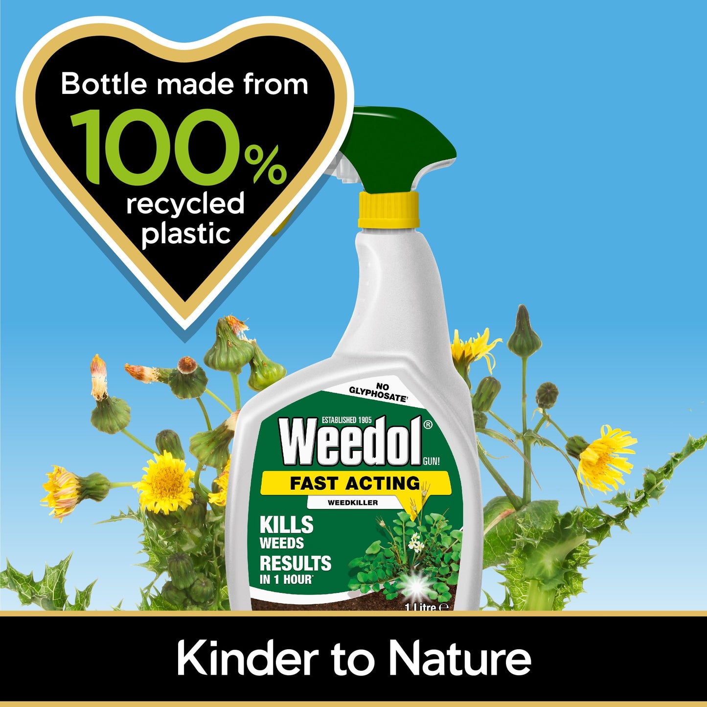Weedol Gun Fast Acting Weedkiller Spray 1L