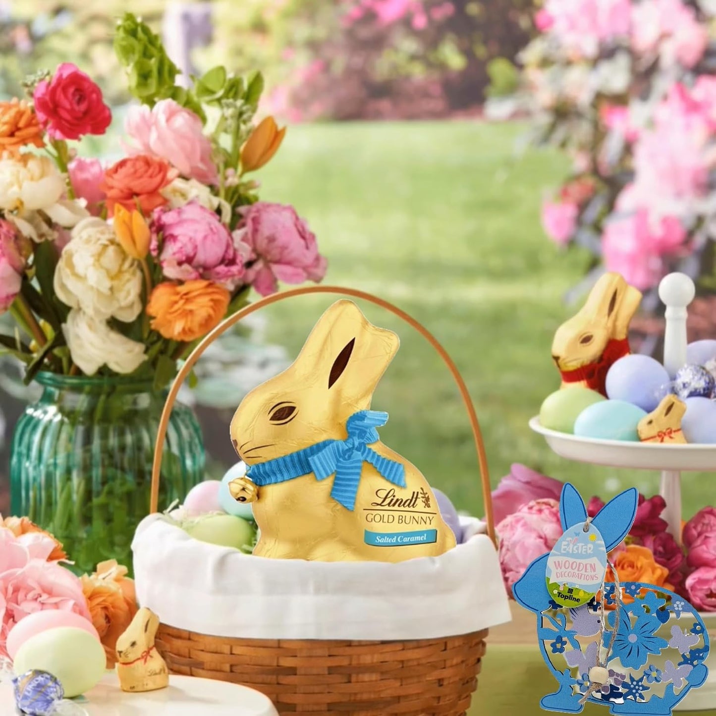Lindt Chocolate Easter Bunny Assortment β 4 x 100g Bunnies (Milk, White, Salted Caramel & Strawberry White)