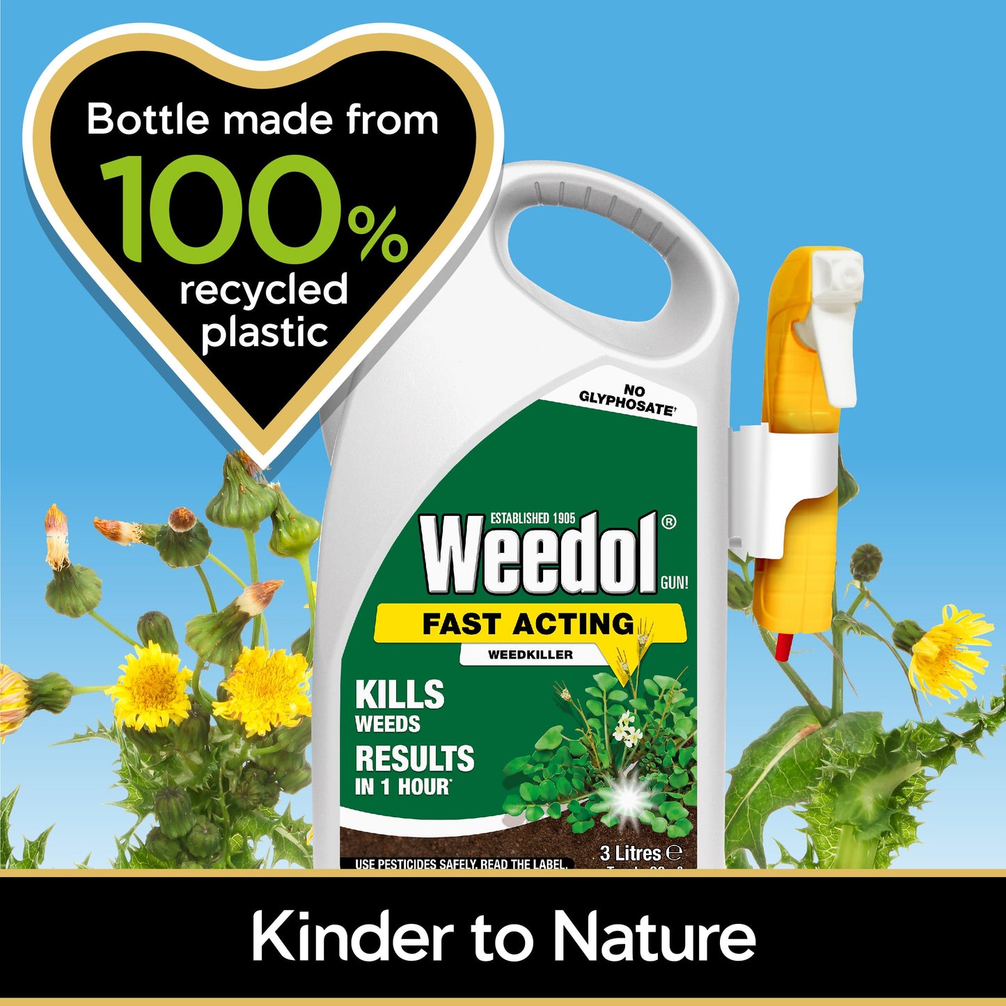 Weedol Gun Fast Acting Weedkiller Spray 1L