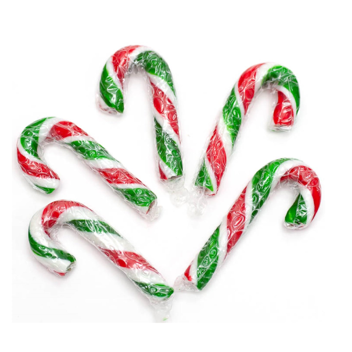 Christmas Candy Canes Bulk Buy - Bonds 250 x 5g Mini Individually Wrapped Peppermint Green, Red & White Sweets Lolly Pops for Kids. Perfect for Decorating the Christmas Tree or Stocking Fillers
