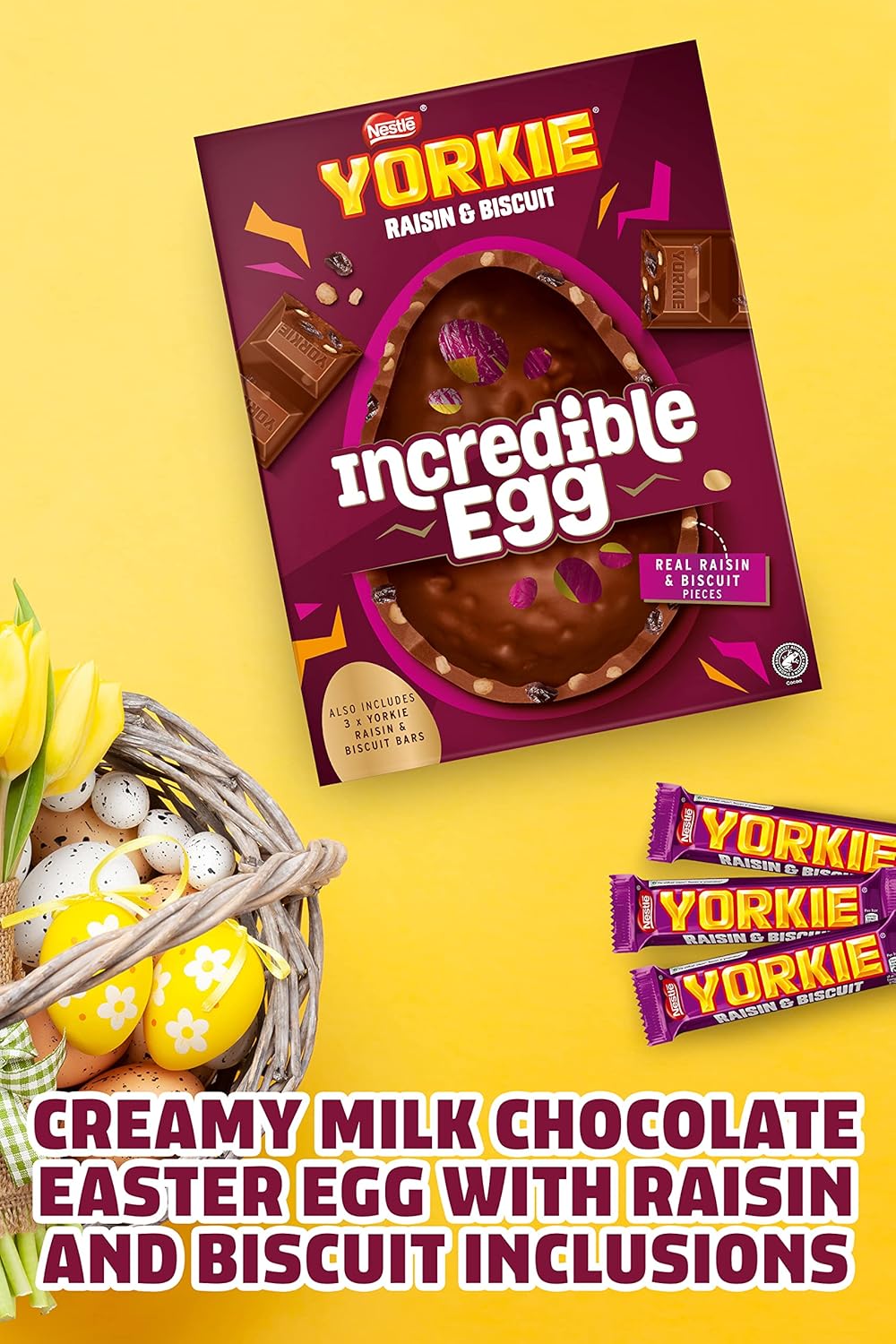 Yorkie Raisin & Biscuit Incredible Easter Egg β 388g