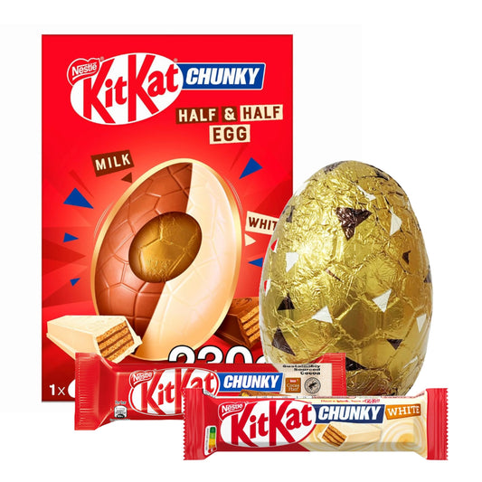 Kit Kat Chunky Half & Half Milk & White Chocolate Easter Egg – 230g