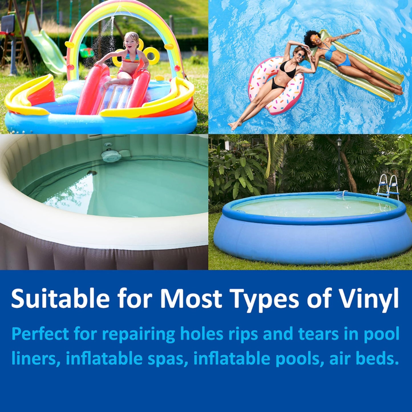 Topline Swimming Pool & Hot Tub Vinyl Repair Kit Pack of 2