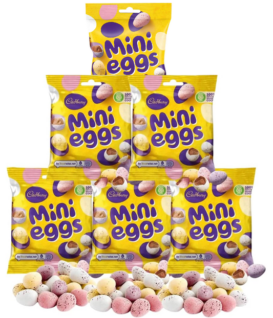 Cadbury Mini Eggs Chocolate Bulk Pack – 6 x 80g Bags