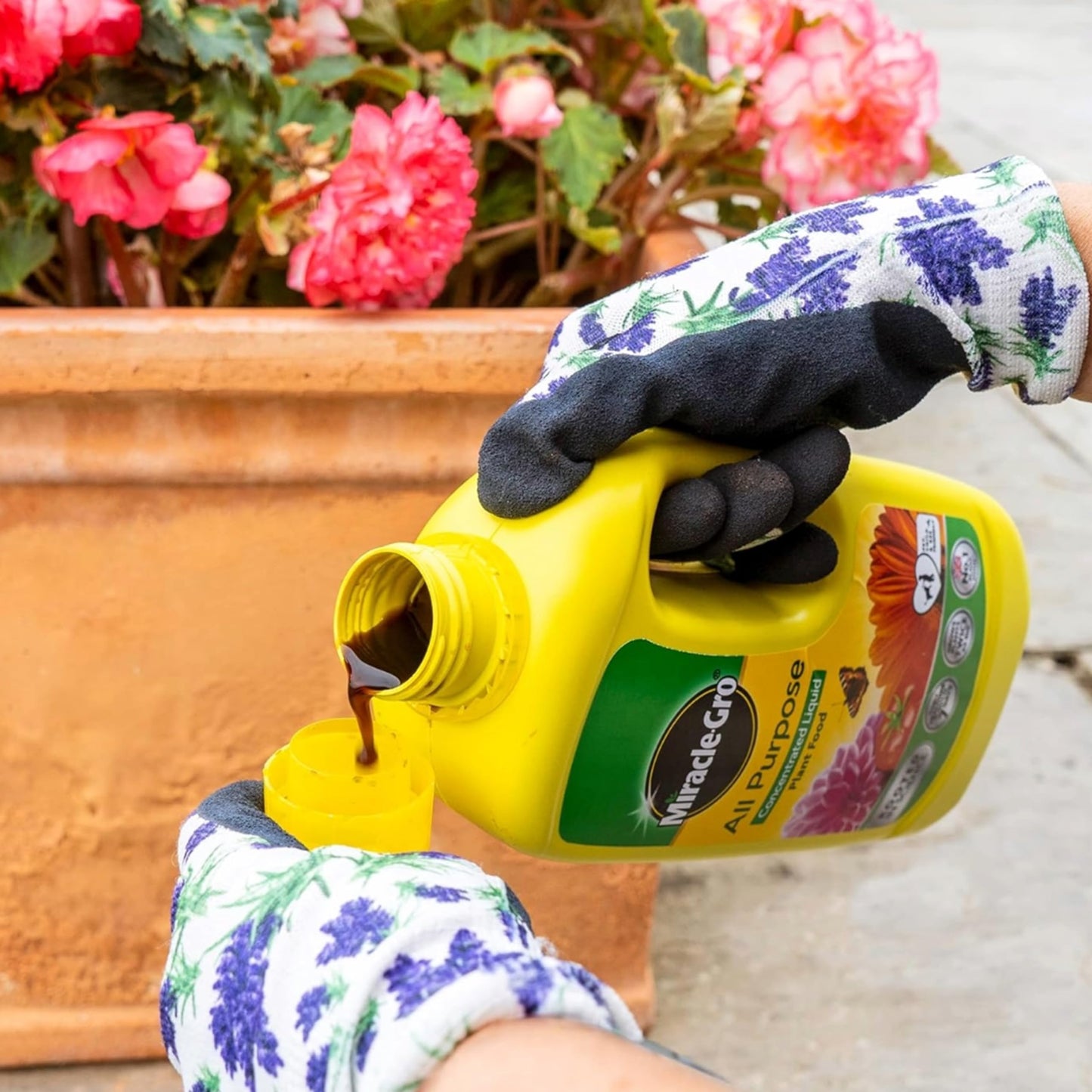 Miracle Gro Plant Food Bundle - 900g Slow Release 6 Month Plant Feed Granules & 800ml Concentrated Liquid Plant Food. All Purpose Garden Fertilizer for Outdoor & Indoor House Plants with Topline Card