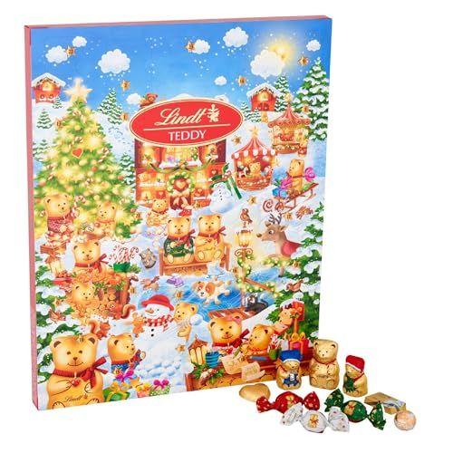 Teddy Winter Wonderland Milk & White Chocolate Advent Calendar 170g with Topline Card