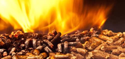 Premium Smokey's BBQ Hardwood Pellets - 9 kg Box of 100% Natural Classic Blend Cherry, Maple & Hickory Wood Pellets with Topline Card for Woodfire Grills, Smokers & BBQ Charcoal, Pizza Oven