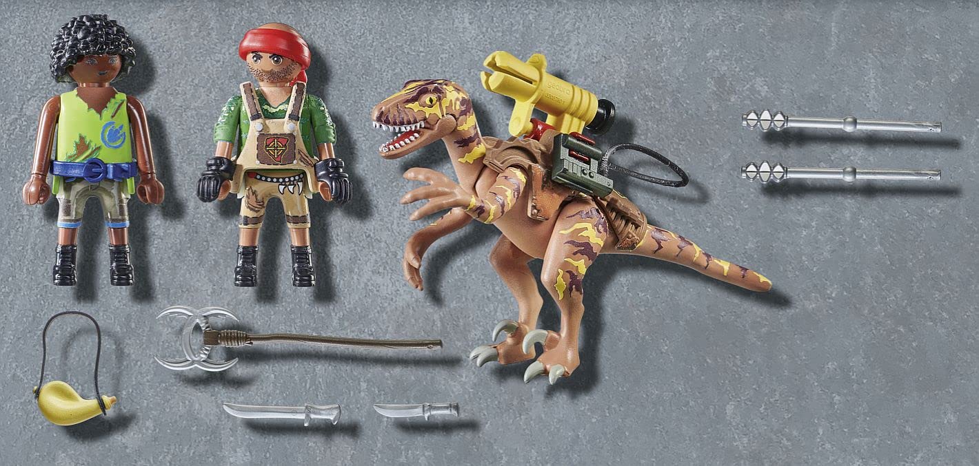 Playmobil 71264 Dino Rise Deinonychus, Dinosaur with detachable and swivelling cannon, jurrasic World, Fun Imaginative Role-Play, PlaySets Suitable for Ages 5+