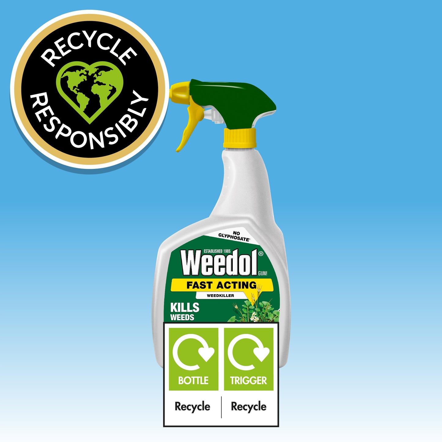 Weedol Gun Fast Acting Weedkiller Spray 1L
