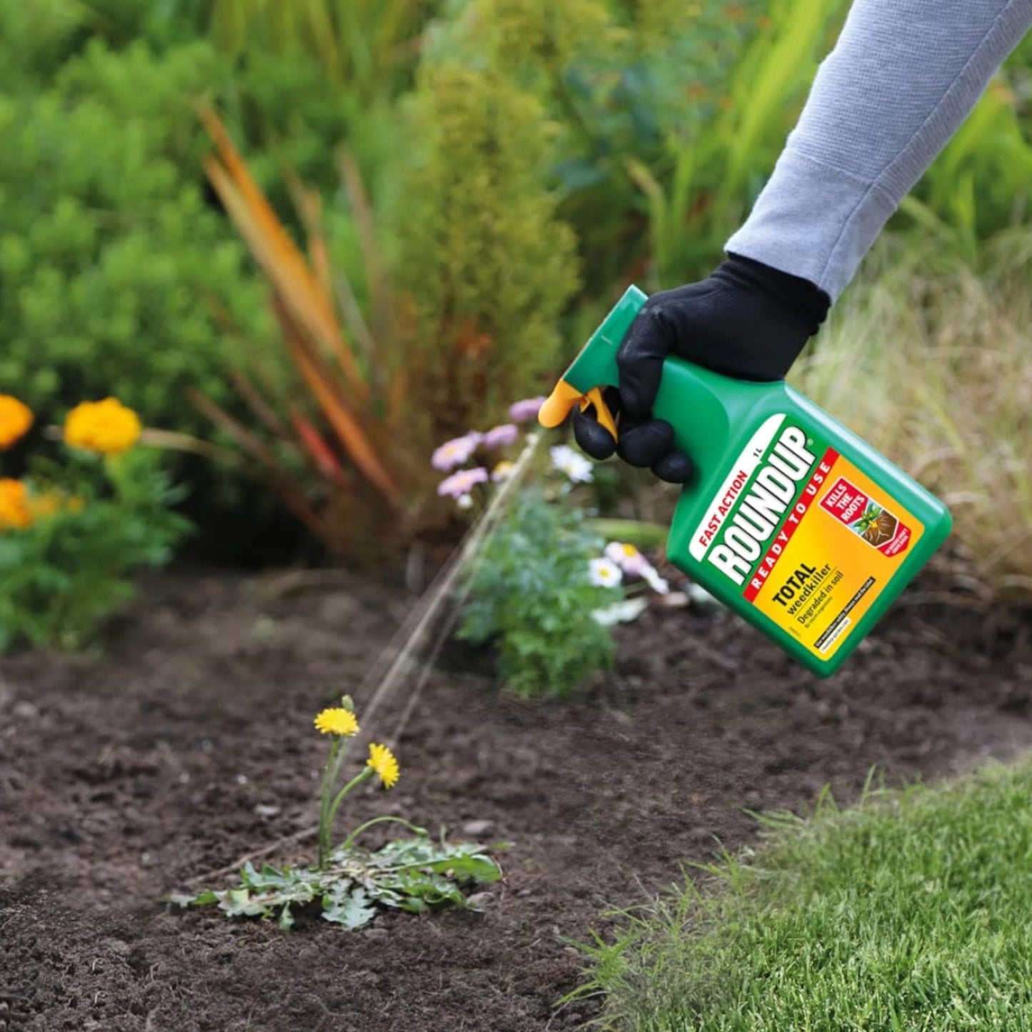Garden Fast Action Weed Killer - Pack of 2 x 1.2L Ready To Use Total Weed Burner Weedkiller Garden Sprayer Bundle with Topline Card. Weed Killer Extra Strong for Driveways, Paths, Patios