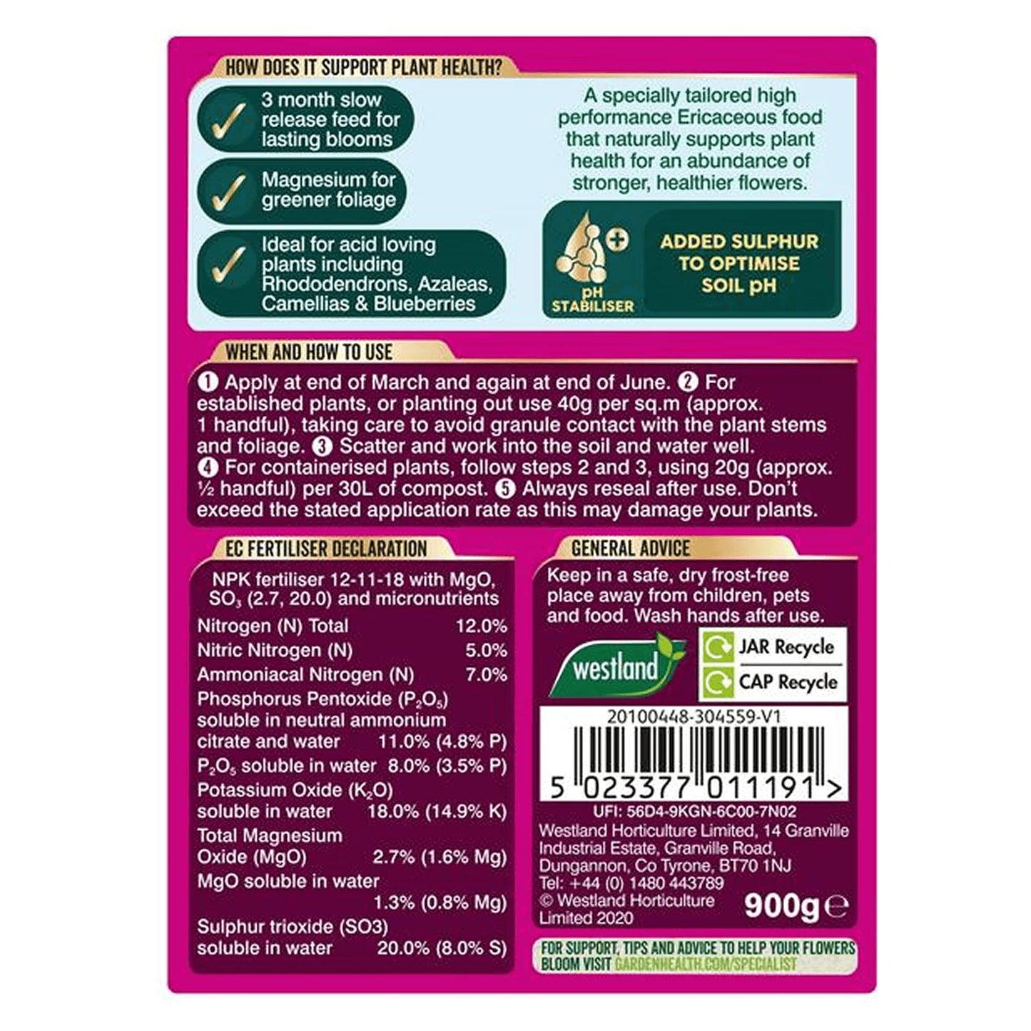 Ericaceous Liquid Plant Food 1lt Concentrate