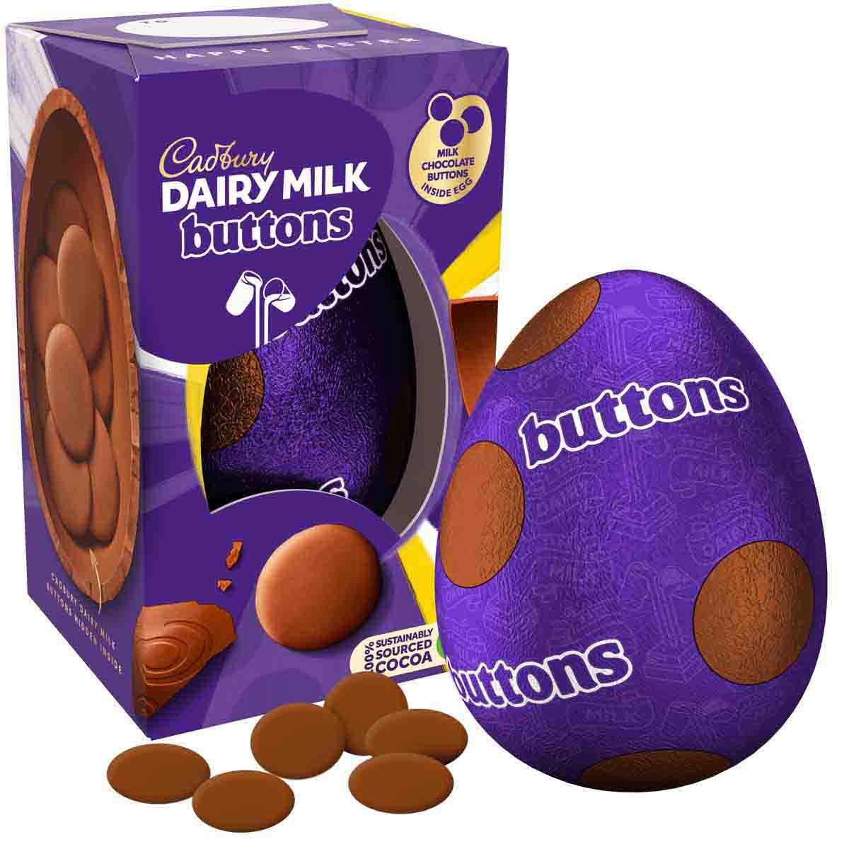 Cadbury Easter Egg 4-Pack β Freddo, Caramel Nibbles, Mini Eggs & Buttons (96gβ97g Each)