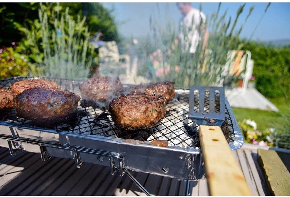 Big K Disposable Instant BBQ Tray - Party Size All In One Barbecue Instant Light Charcoal Grill Tray with Topline Card. Ideal for Garden BBQs, Camping, Outdoor Party, Picnics.