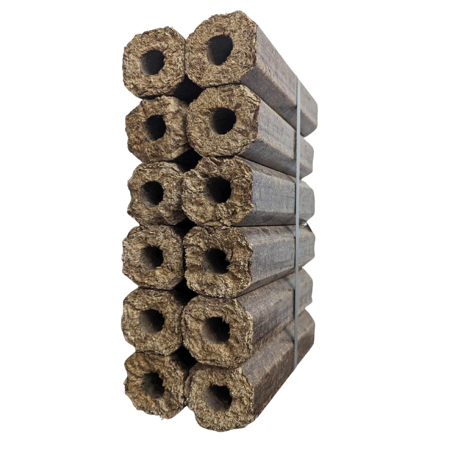 Topline Energy Heat Logs - Ultra Dry Compressed Wood Fuel with Wood Wool Firelighters. Great for Burners, Open Fires and Multi-Fuel Stoves. Planet-Friendly Briquettes Pack of 24