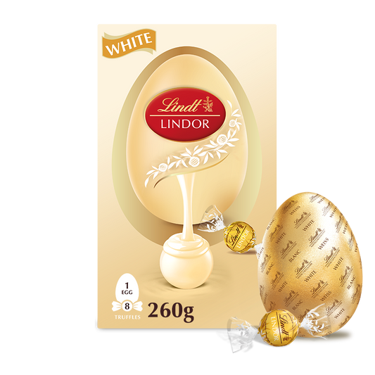 Lindt LINDOR White Chocolate Easter Egg 260g