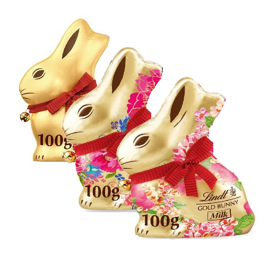Lindt Milk Chocolate Easter Bunny – Pack of 3 x 100g