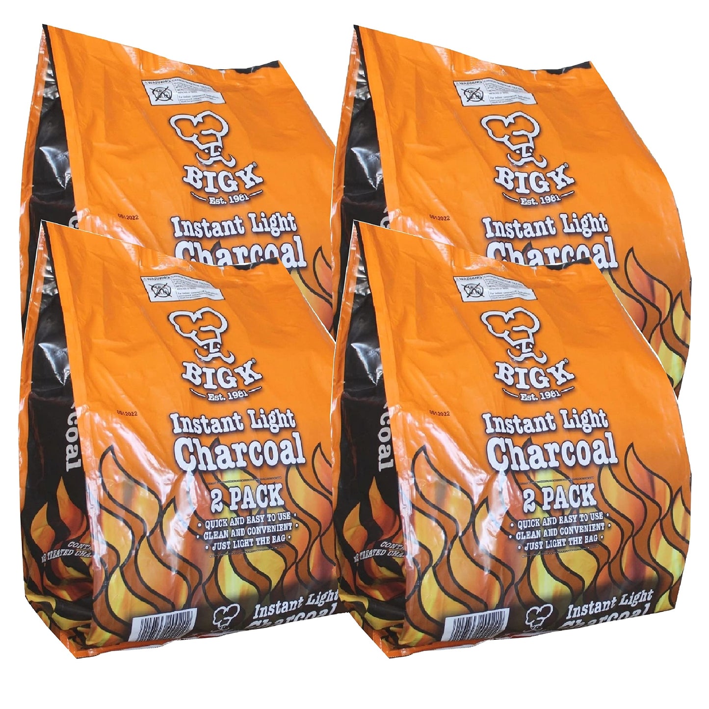 Instant Light Lumpwood Charcoal Bags 2x1kg Pack of 4