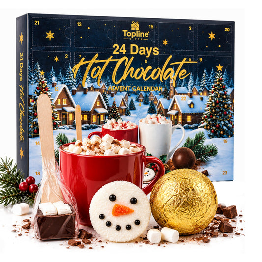 Hot Chocolate Advent Calendar 2026 – 24 Day Christmas Countdown with Flavoured Hot Chocolate Mixes & more