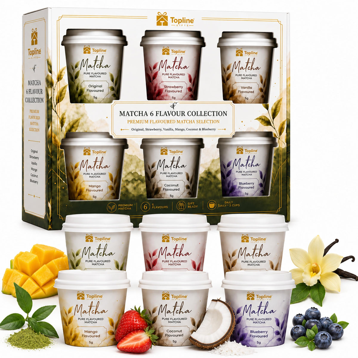 Flavoured Matcha Tea Selection Gift Set – Premium 6 x 5g Matcha Set