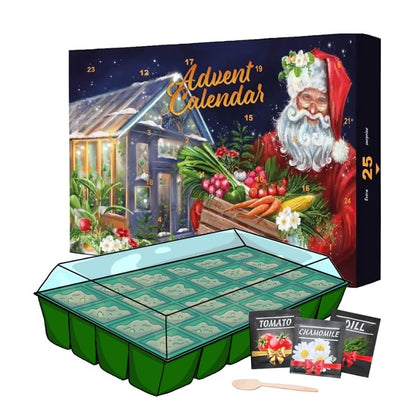 Seeds Advent Calendar 2026 for Garden Gifts - 24 Days Christmas Countdown
