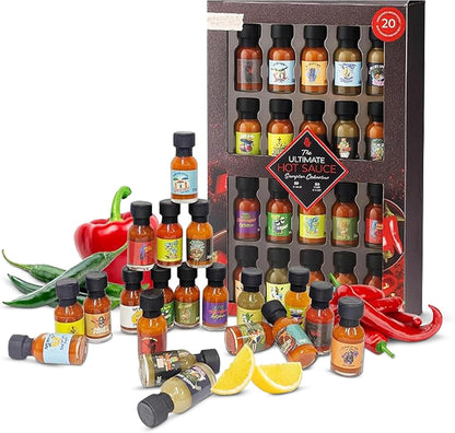 Ultimate Hot Sauce Gift Set - Chilli Sauce Sampler Collection of 20 Hot Sauces Set