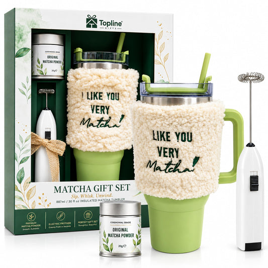 GO GREEN Matcha Gift Set – 20g Original Matcha Powder in Metal Tin & more