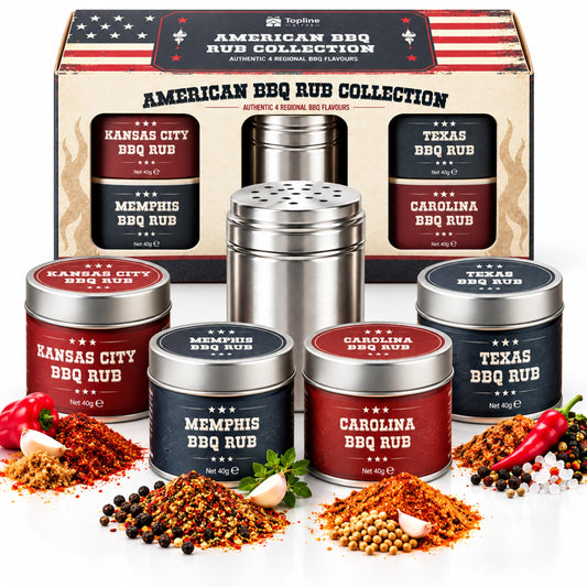 Barbeque Seasoning Gift Set of 4 BBQ Rub Mixed Spice & Shaker
