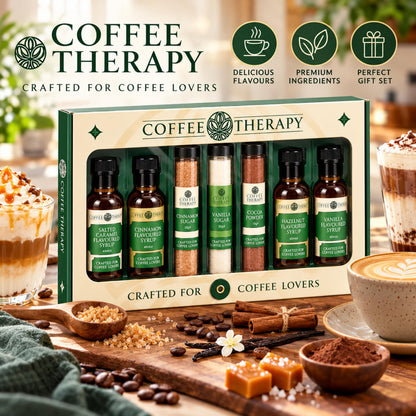 Coffee Therapy Coffee Syrup Gift Set – 4 x 45ml Flavored Coffee Syrups