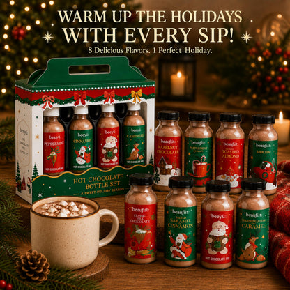 Christmas Hot Chocolate Gift Set – 8 x 40g Gourmet Hot Chocolate Flavour Collection