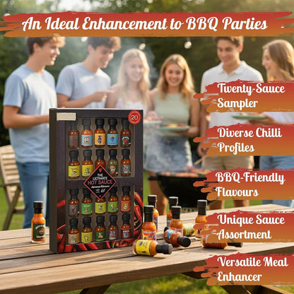 Ultimate Hot Sauce Gift Set - Chilli Sauce Sampler Collection of 20 Hot Sauces Set