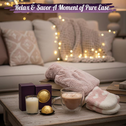 Cosy Escape Gift for Her - Luxury and Sweet Hot Water Bottle Hamper for Women
