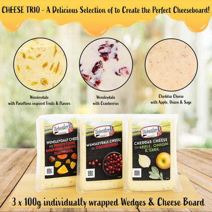 Cheese Wedges, Chutney & Cheeseboard Set