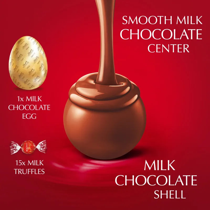 Lindt LINDOR Milk Chocolate Easter Egg – 348g Gift Box