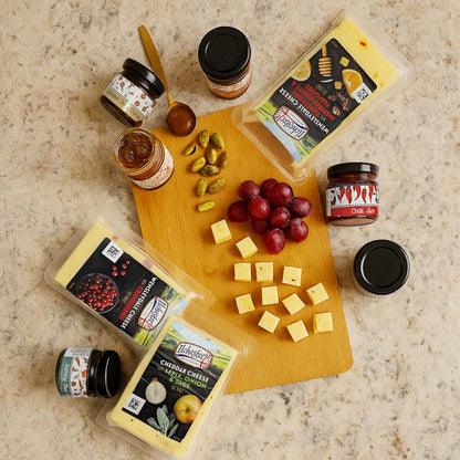 Cheese Wedges, Chutney & Cheeseboard Set