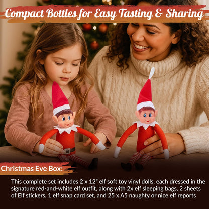 Share Elves Behaving Badly Christmas Eve Box - 2x12'' Soft Toy, 2xSleeping bags & more