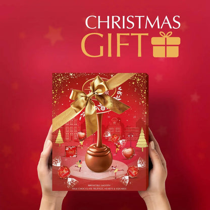 Milk Lindt Chocolate Advent Calendar 2026 - Luxury Red 24 Days Christmas Countdown Calendar 235g